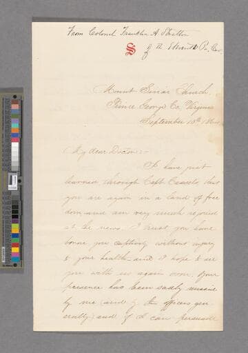 Stratton, Franklin A.. Letter to George C. Harlan
