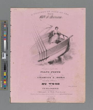 A thought of home at sea / poetry by Mrs. F. Hemans   composed for the piano forte by Charles E. Horn