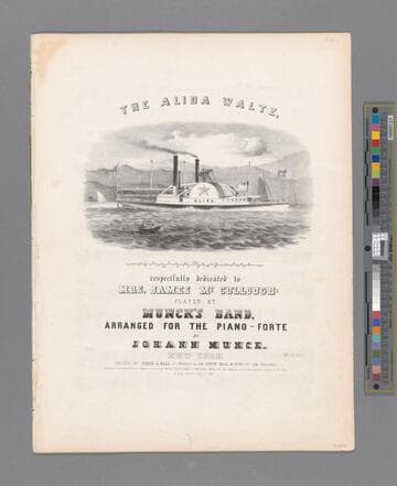 The Alida waltz : respectfully dedicated to Mrs. James McCullough   played by Munck's band   arranged for the piano-forte / by Johann Munck