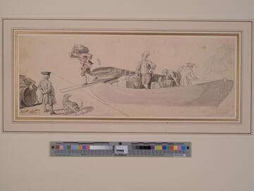 Men Unloading a Ship's Barge