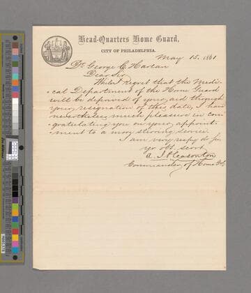 Pleasanton, A. J.. Letter to George C. Harlan