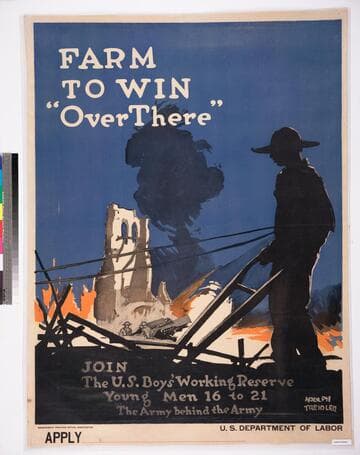 Farm to win "over there" : join the U.S. Boy's Working Reserve young men 16 to 21 the army behind the army