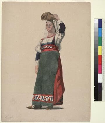 Woman Carrying Bundle on Head