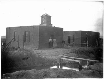 Pueblos of New Mexico. School house at San Rafael, New Mexico