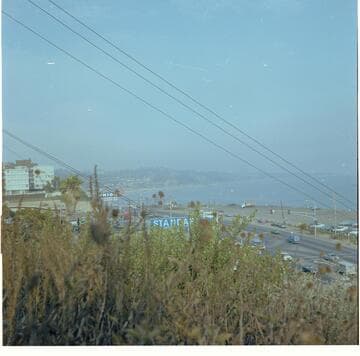 Intersection of Sunset Blvd. and Ocean Avenue, looking south towards Santa Monica