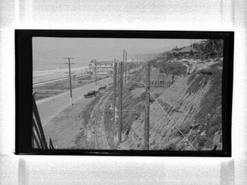 Santa Monica Bath House and coast road