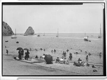 Beachgoers at Catalina Island