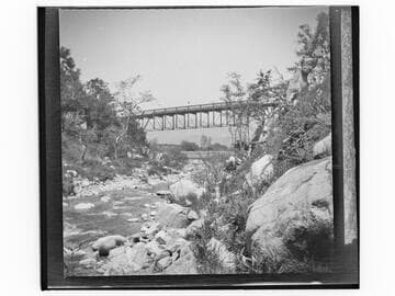 Bridge and dam, Arroyo Seco, Pasadena