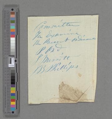 Committee to Examine the Present Ordinance