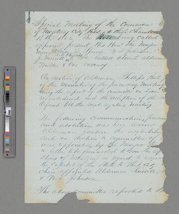 Special Meeting of the Common Council