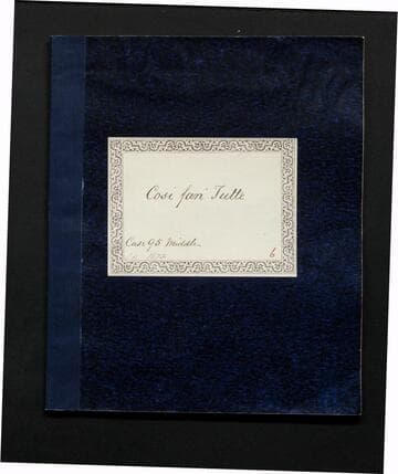 Cosi fan' Tutte; o sia, La Scuola Degli Amanti