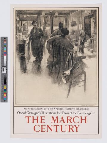 An afternoon bite at a workingmen's brasserie