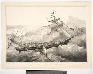 Appearance of the U.S. steamer Massachusetts when dismasted at 2 p.m. Septr. 22d 1854