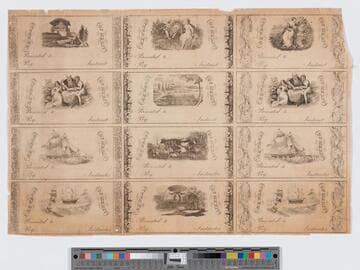 [Sheet of 12 rewards of merit]