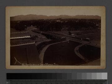 Birds eye view of Santa Monica Cal
