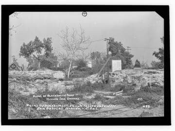 Ruins of blacksmith shop, Mission San Gabriel