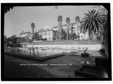 Beverly Hills Hotel and pool, Beverly Hills, Cal
