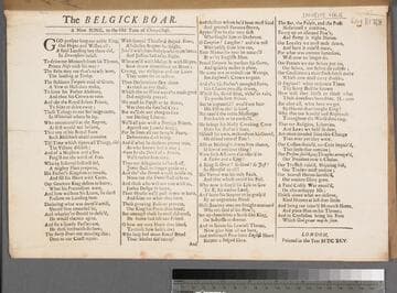 The Belgick boar. A new song, to the old tune of Chevy-Chase