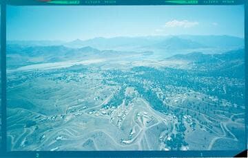 Aerial photos of Lake Isabella with low water