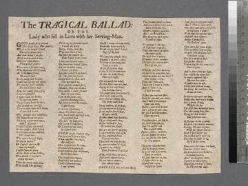 The tragical ballad: or the lady who fell in love with her serving-man