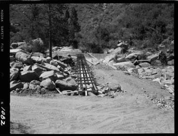 Big Creek - Mammoth Pool - Encased pipe at Ross Creek