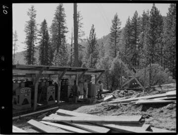 Big Creek - Mammoth Pool - Standby power facilities behind Mess Hall