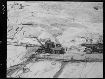 Big Creek - Mammoth Pool - General view of cutoff trench looking west