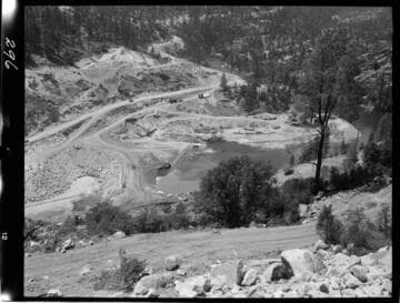 Big Creek - Mammoth Pool - Cofferdam viewed from Daulton Creek Road