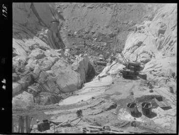 Big Creek - Mammoth Pool - General view of cutoff trench looking downstream