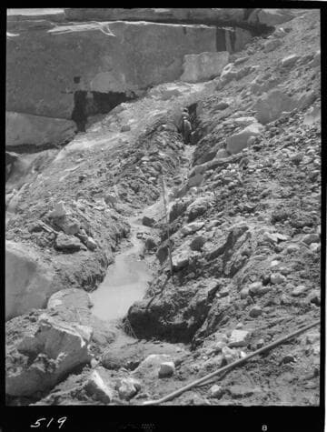 Big Creek - Mammoth Pool - Water control in cutoff trench