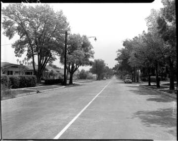 Street light in a residential area