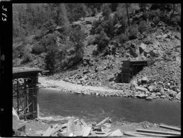 Big Creek - Mammoth Pool - Powerhouse and bridge abutments