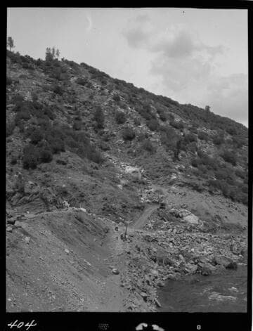 Big Creek - Mammoth Pool - Powerhouse excavation looking up penstock