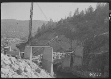 Big Creek Powerhouse #4 - Italian Bar Bridge construction