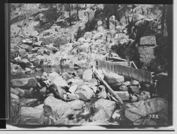 Diversion by a rocky stream