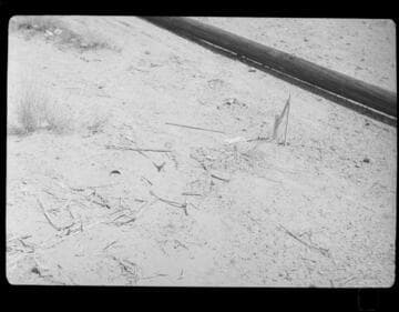 Distribution pole on ground