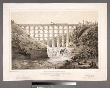 The high bridge at Portage, B. & N.Y.C.R.R. : Wyoming County, N.Y