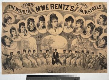 The world famed M’me Rentz’s celebrated minstrels