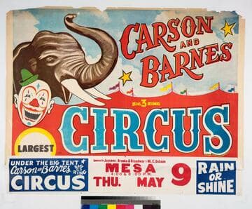 Carson and Barnes big 3 ring largest circus
