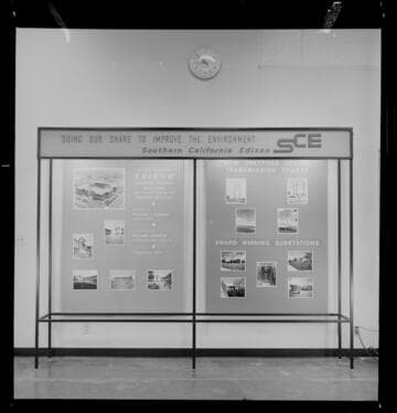 Displays promoting Edison Environmental and Energy Conservation programs