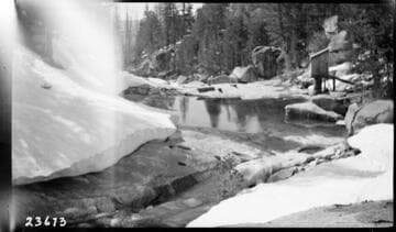 Pitman Creek near Tamarack Mountain showing recorder house