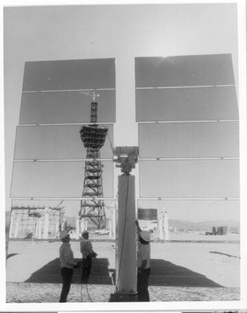 Solar One under construction, 1981