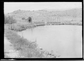 Borel canal intake showing regulating gates on the left