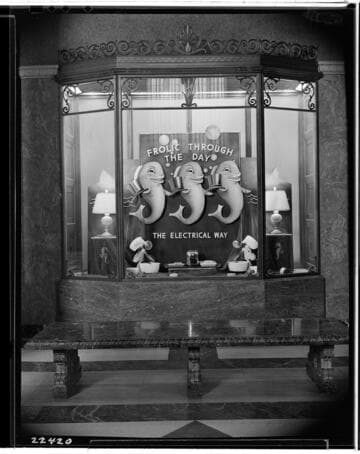 Lobby - "Three Little Fishes" window