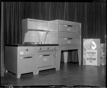 Commercial Hotpoint ovens and ranges on the stage the G