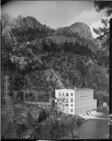 Big Creek Powerhouse #1 and penstocks