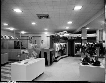 Interior shot of women's clothing store