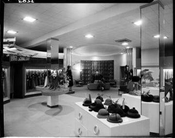 Interior shot of women's clothing store