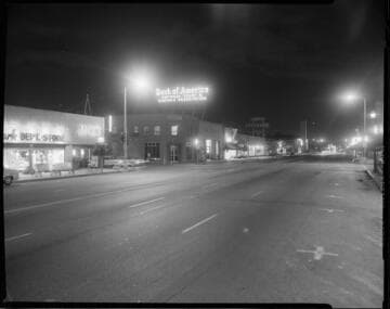 Street lighting "before" at night on Garvey