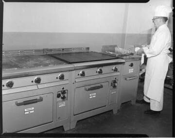 Commercial kitchen and cafeteria